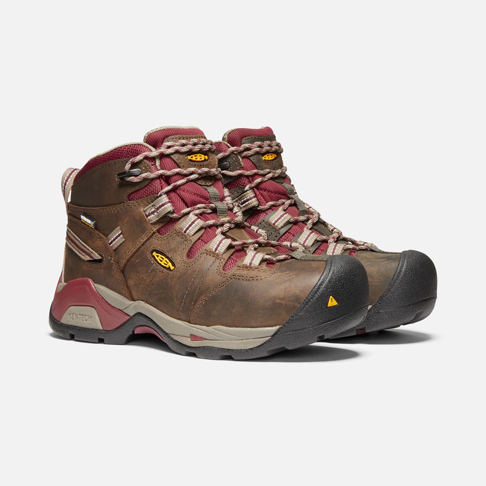 Botas de Trabajo Keen Mexico Marrom - Mujer Detroit Xt Waterproof (Steel Toe) - OE3412897